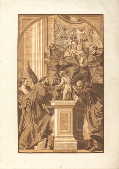 Heilige Familie en Vier Heiligen door John Baptist Jackson