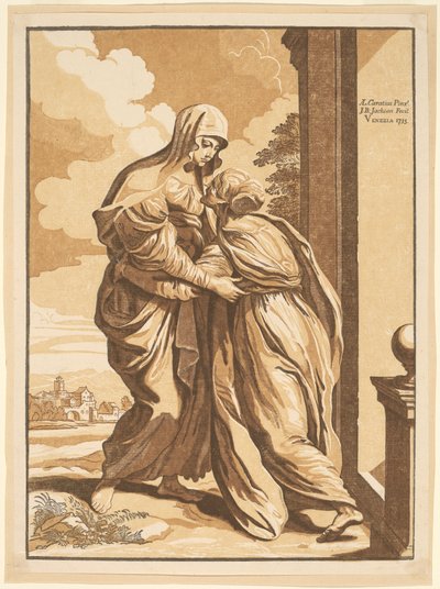 De Visitatie door John Baptist Jackson, after Annibale Carracci