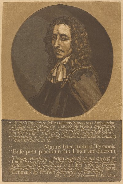 Algernon Sidney door John Baptist Jackson after Justus van Verus