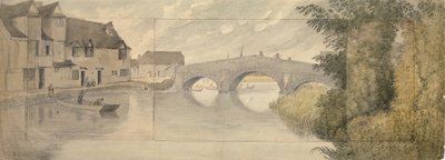 Hythe Bridge, Oxford, 1789 door John Baptist Malchair