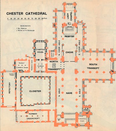Kathedraal van Chester, 20e eeuw door John Bartholomew