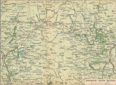 Dartmoor - Zuidelijk gedeelte, 20e eeuw door John Bartholomew