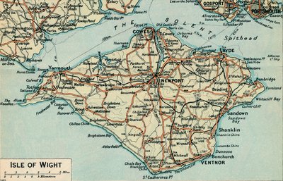 Isle of Wight, ca. 20e eeuw door John Bartholomew