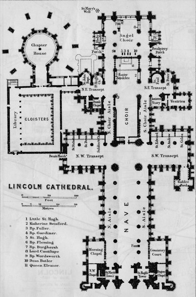Kathedraal van Lincoln, 20e eeuw door John Bartholomew