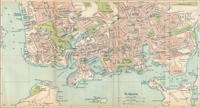 Plymouth, 20e eeuw door John Bartholomew
