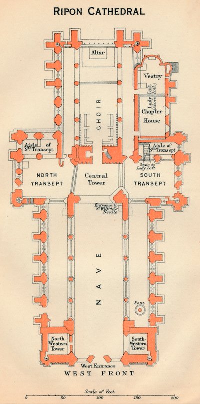 Kathedraal van Ripon, 20e eeuw door John Bartholomew