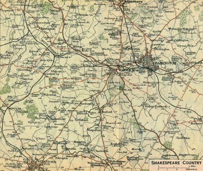 Shakespeare Country, 20e eeuw door John Bartholomew
