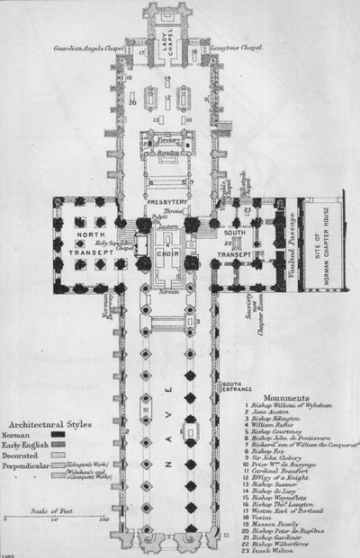 Winchester Cathedral, 20e eeuw door John Bartholomew