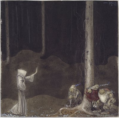 Frere Martin et les trois trolls door John Bauer