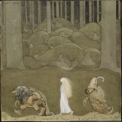 De prinses en de trollen door John Bauer