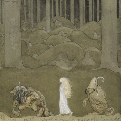 De prinses en de trollen door John Bauer