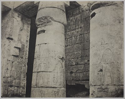 Medinet Habu, Mortuarium Tempel van Ramses III, Linkermuur door John Beasley Greene