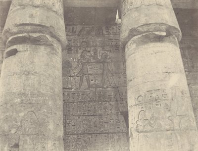 Médinet Habou, Paleis van Ramsès Méïamoun, Linkerwand door John Beasly Greene