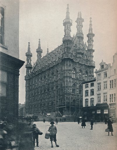 Het Stadhuis, Leuven, België, c1900 1914-1915 door John Benjamin Stone