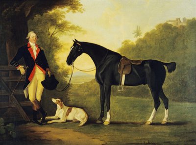 Officier van de Koninklijke Ruiterwacht Met Zijn Paard en Hond door John Best