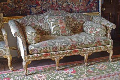 Een George III vergulde Humpback soda-bedstee door John Bladwell