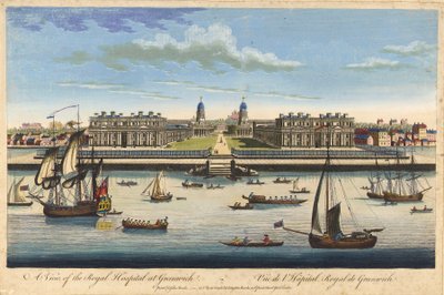 Een uitzicht op het Royal Hospital in Greenwich, c.1770 door John Bowles