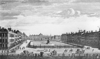 Uitzicht op Leicester Square Londen, 1753 door John Bowles