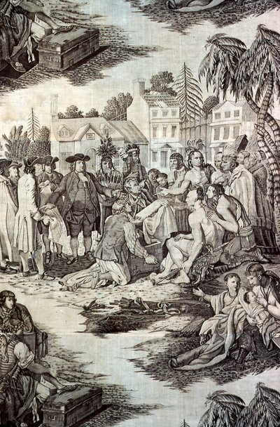 William Penns verdrag met de indianen (meubelstof) door John Boydell