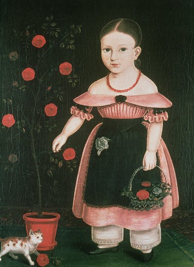 Klein meisje in lavendel, c.1840 door John Bradley