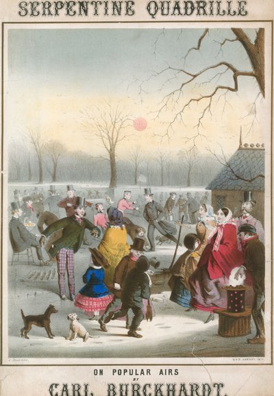 Muzikale partituur voor Serpentine Quadrille op populaire melodieën door Carl Burckhardt door John Brandard