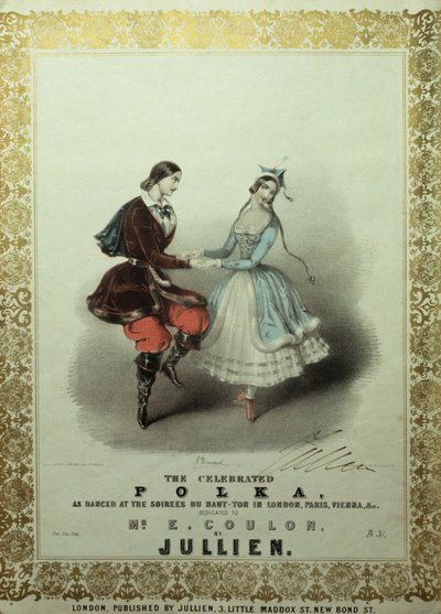 De Beroemde Polka, liedblad, 1840 door John Brandard