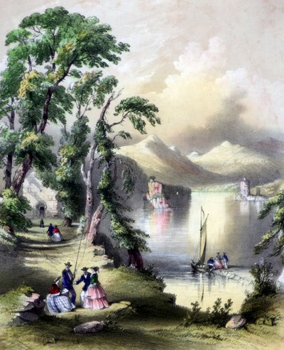 Het Meer van Killarney met de ruïnes van de Innisfallen Abdij, Ierland door John Brandard