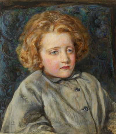 Portret van Laura Theresa Epps Lady Alma-Tadema als kind door John Brett