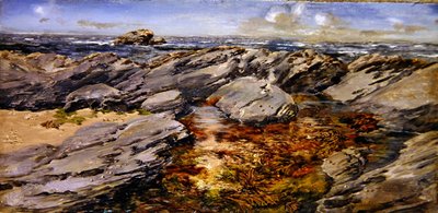 Rotsen aan de kust door John Brett
