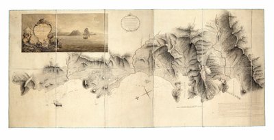 Militaire kaart van dat deel van St. Lucia bezet door de Britse troepen van december 1778 tot januari 1784, toen het eiland werd teruggegeven aan de Fransen door John Brown