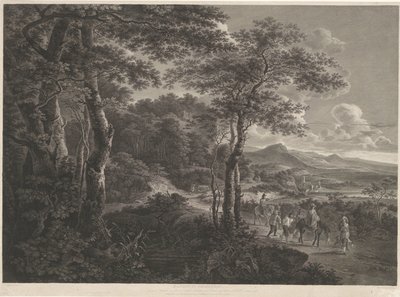 Landschap met gevangen genomen struikrovers door John Browne