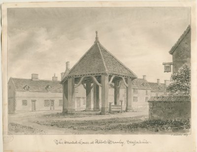 Abbots Bromley - Markthuis en Schandpaal door John Buckler