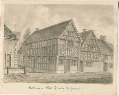 Abbots Bromley Oude Huizen door John Buckler