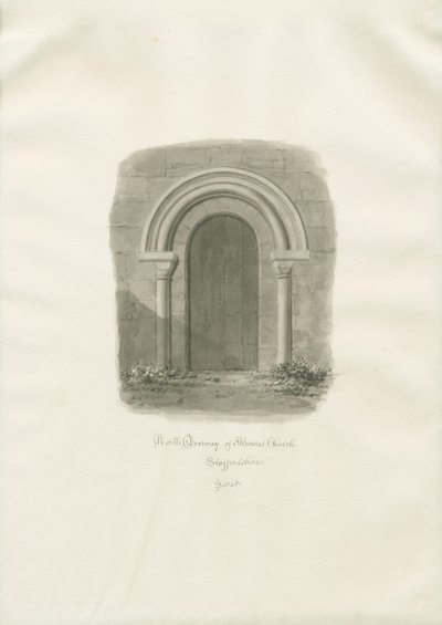 Alrewas Kerk - Noordportaal door John Buckler