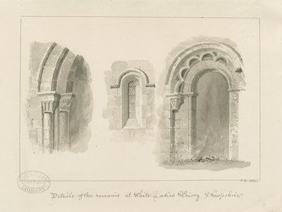 Whiteladies Priory (ruïne) door John Buckler
