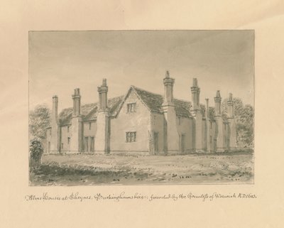 Buckinghamshire - Chenies Hall - Alms Houses door John Buckler