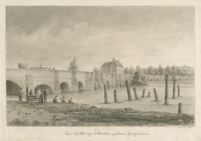 Burton-upon-Trent Brug en Stad door John Buckler