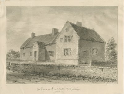 Oude huizen in Caverswall Village door John Buckler