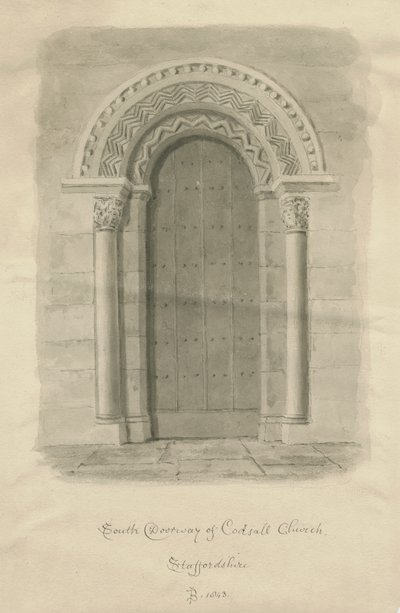 Codsall Kerk - Zuidelijke Deur door John Buckler