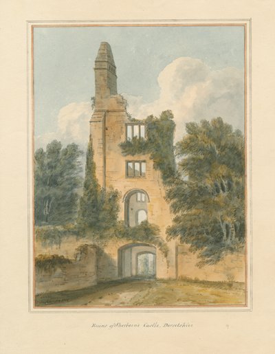 Dorset - Sherborne - Kasteelruïnes, 1802 door John Buckler