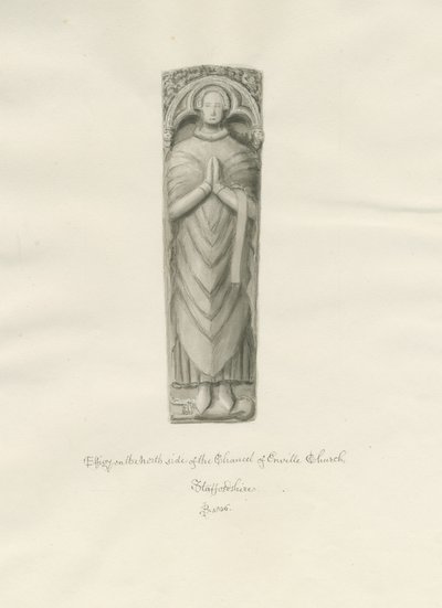 Enville Church - Beeld: sepia tekening door John Buckler