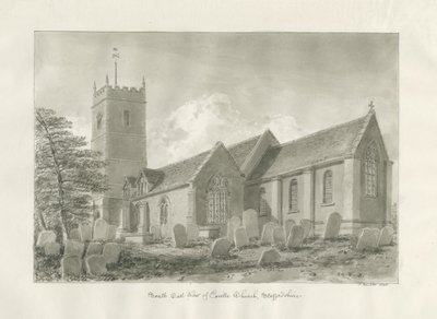 Enville Kerk: sepia tekening, 1846 door John Buckler