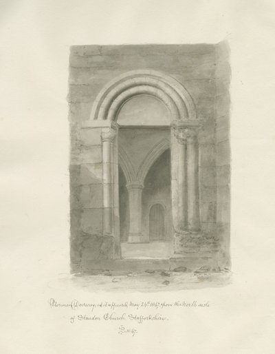 Interieur van Standon Kerk door John Buckler