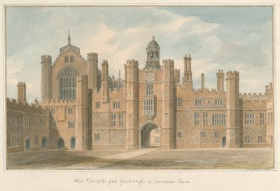 Middlesex - Hampton Court - Eerste Binnenplaats door John Buckler