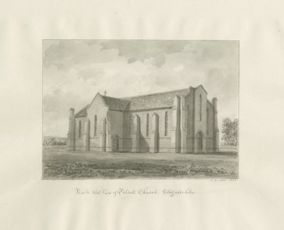 Pelsall Kerk: sepia tekening door John Buckler