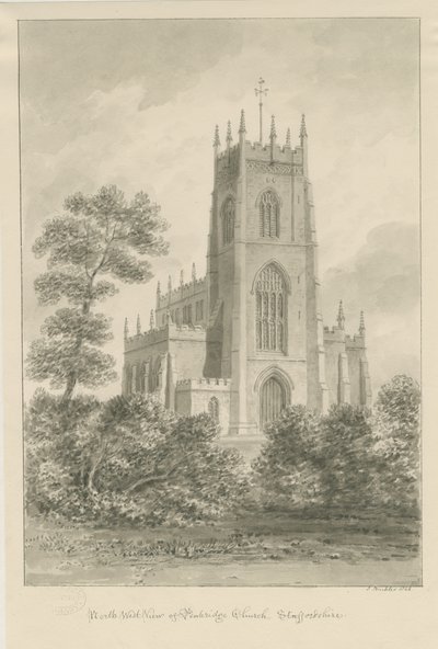 Penkridge Kerk door John Buckler