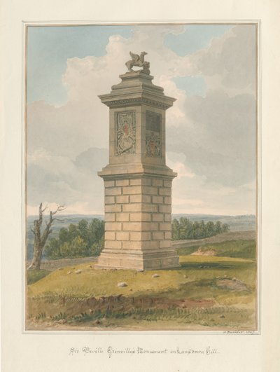 Somerset - Lansdowne Hill - Monument van Sir Beville Grenville, 1827 door John Buckler
