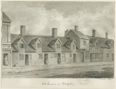 Stafford - Oude Huizen [in Eastgate Street] door John Buckler