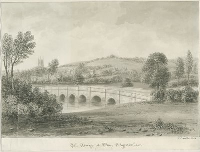 Stone - Brug over de Rivier Trent door John Buckler