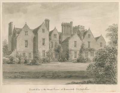 Tamworth - Het Grachtenhuis: sepia tekening door John Buckler